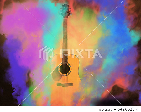 Wooden guitar, electric sound technology, musical Wooden guitar, electric sound technology, musical 64260237