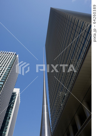 東京 都会のオブジェ 越前福井藩邸跡 の写真素材