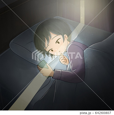 スマホ依存のイラスト5 64260807