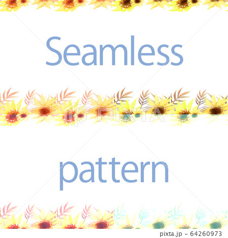 Sunflower seamless pattern set Sunflower seamless pattern set 64260973