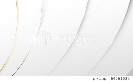 Abstract white and gold geometric luxury background. Vector illustration 64261089