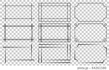 Simple box line material set - Stock Illustration [64261380] - PIXTA