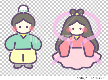 シンプルかわいい織姫と彦星のイラスト素材 [64263395] - PIXTA