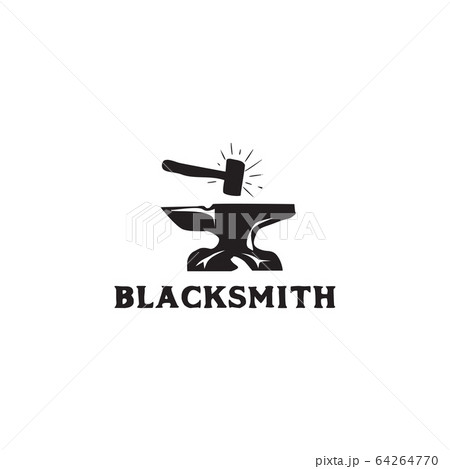 Blacksmith icon logo design inspiration vector Blacksmith icon logo design inspiration vector 64264770