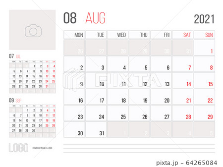 Calendar 2021 planner corporate template design 64265084