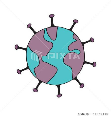 The globe in the form of a coronavirus 64265140