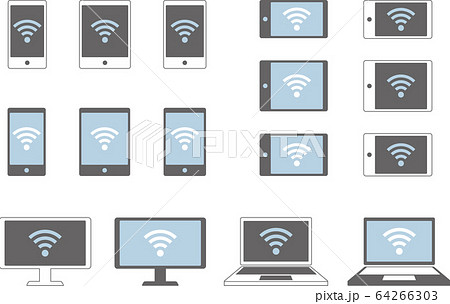 Wi-Fi 無線LAN　スマホ・PC　アイコンセット 64266303