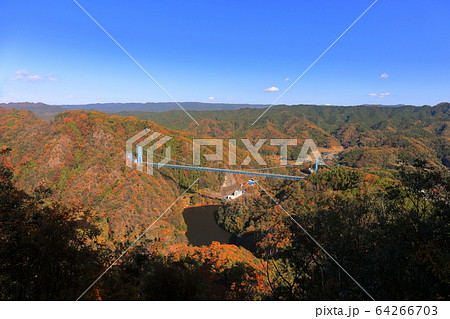 【茨城県】紅葉の竜神大吊橋 【茨城県】紅葉の竜神大吊橋 64266703