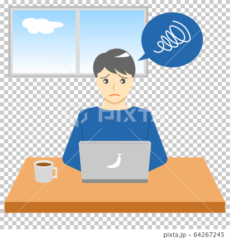 Men who are troubled from working at home 64267245