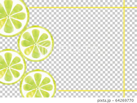 Lime watercolor frame 64269770