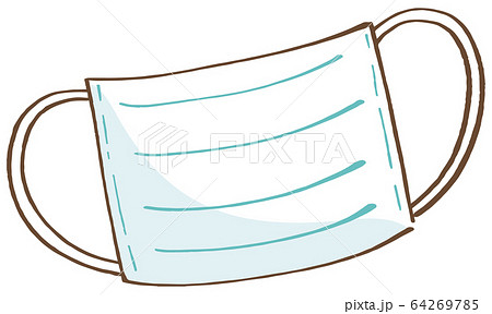 使い捨てマスク　イラスト 64269785