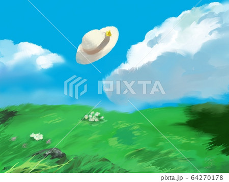 Anime Field With Sky Grass Background HD Download  CBEditz