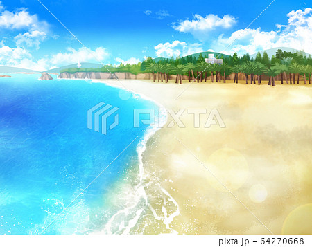 背景 海01 快晴のイラスト素材