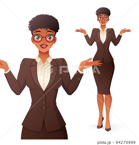 black businesswoman cartoon