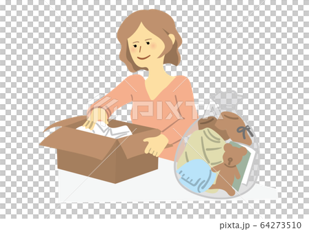 A woman sorting things 64273510