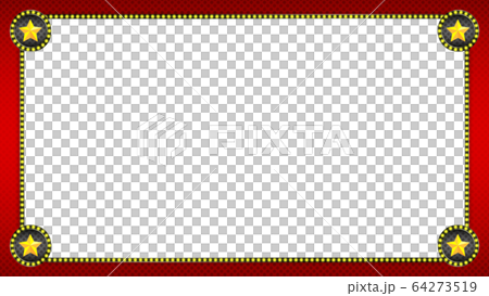 星と電飾のクールな枠素材 赤 映像 動画用のイラスト素材 64273519 Pixta
