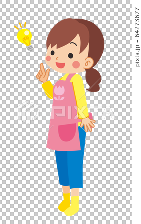 A cute flashing nursery woman A cute flashing nursery woman 64273677