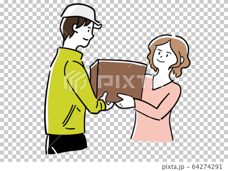 女人接受快遞 64274291