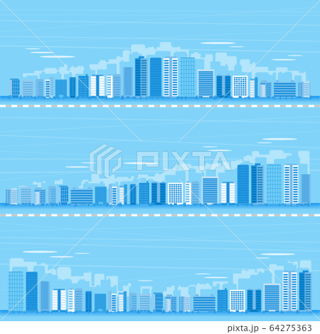 沢山のビル群 背景素材のイラスト素材