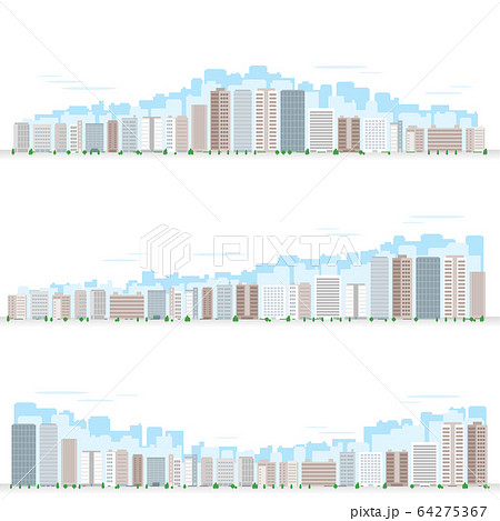 沢山のビル群 背景素材のイラスト素材
