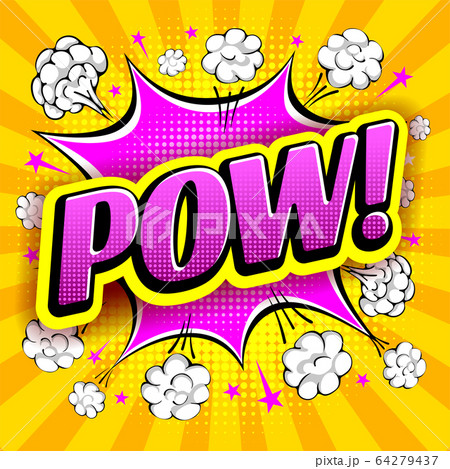 Comic Speech Bubble With Expression Word Pow In 64279437