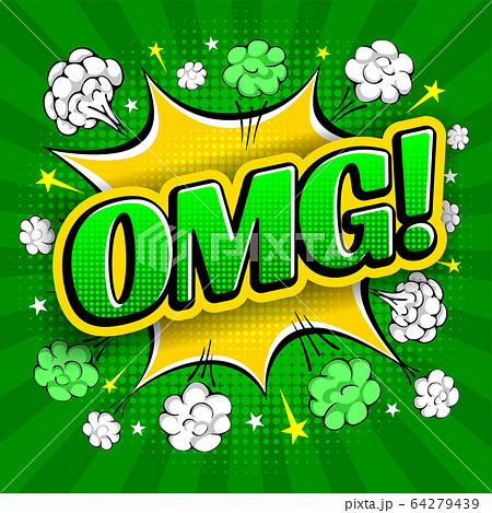 Comic Speech Bubble With Expression Word OMG In 64279439