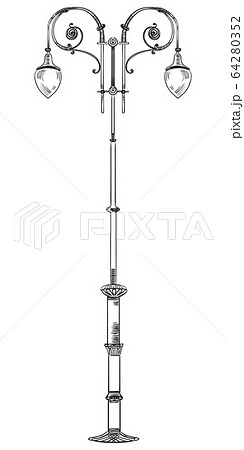 Vector street lamp-6 64280352
