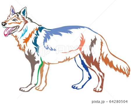 Colorful decorative standing portrait of 64280504