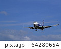 着陸態勢の旅客機 64280654