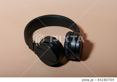 Black audio wireless headphones Black audio wireless headphones 64280704