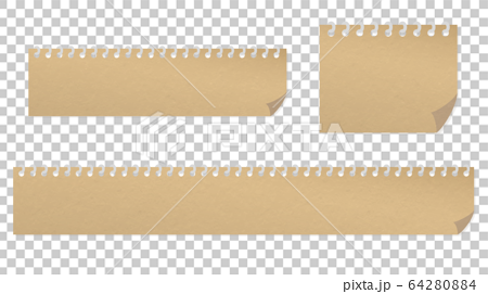 リングノートのテロップベース クラフト紙 罫線なしのイラスト素材