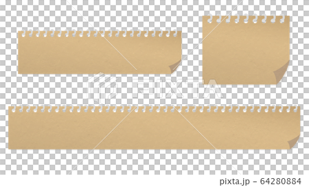 リングノートのテロップベース クラフト紙 罫線なしのイラスト素材