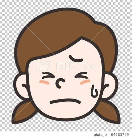 Girl front face endure 64283799