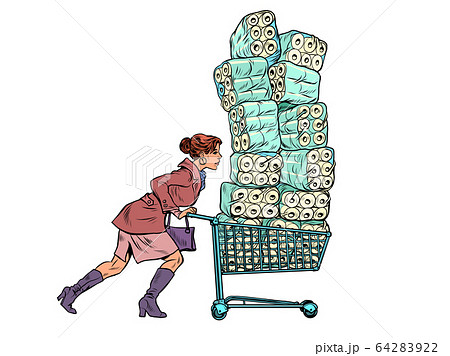 Woman bought toilet paper, panic coronavirus 64283922