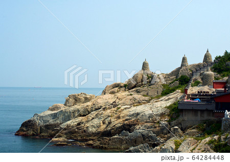 Buddhist temple in Busan in summer Buddhist temple in Busan in summer 64284448