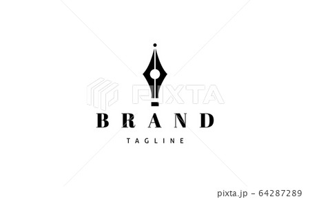 Vector logo on which an abstract image of the tip of the pen. 64287289