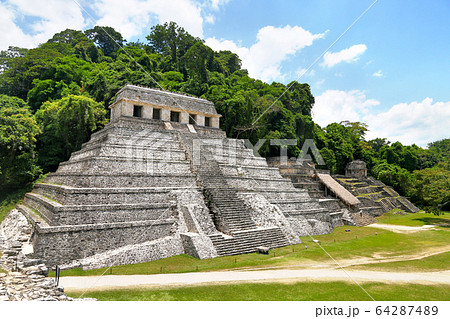 Temple of Inscriptions in Palenque, Mexico 64287489