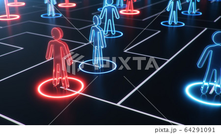 Network structure between people, data exchange. The concept of collective intelligence. The human network. Exchange of information communication, 3d illustration Network structure between people, data exchange. The concept of collective intelligence. The human network. Exchange of information communication, 3d illustration 64291091