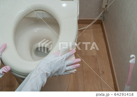 トイレ掃除 トイレ掃除 64291418