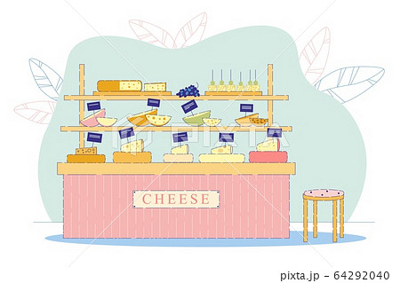 Counter with Quality Cheese, Natural Products. 64292040