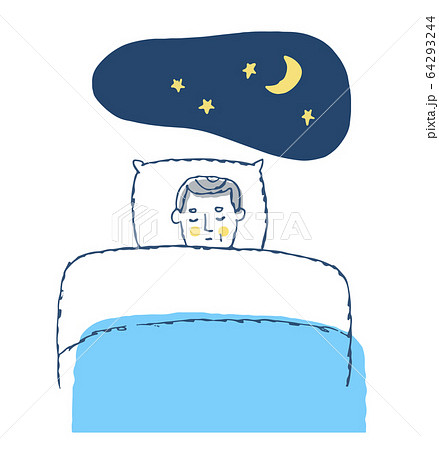 睡眠中のシニア男性 睡眠中のシニア男性 64293244