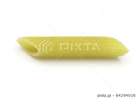 Homemade penne pasta on white isolated background Homemade penne pasta on white isolated background 64294016