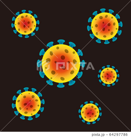 新型コロナウィルス COVID-19 イラスト 病原菌 新型コロナウィルス COVID-19 イラスト 病原菌 64297786