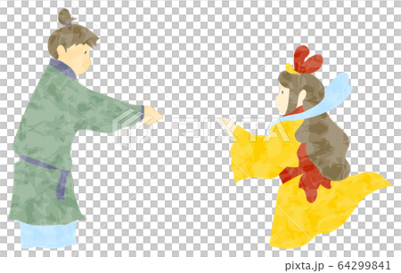 七夕の織姫と彦星のイラスト 七夕の織姫と彦星のイラスト 64299841
