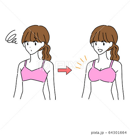 バストアップ 悩み 女性のイラスト素材
