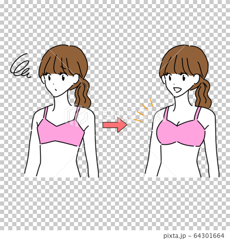 バストアップ　悩み　女性 64301664