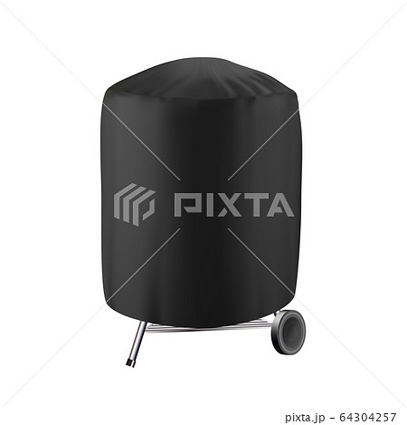 Covered With Black Cover Barbeque Grill Vector Covered With Black Cover Barbeque Grill Vector 64304257