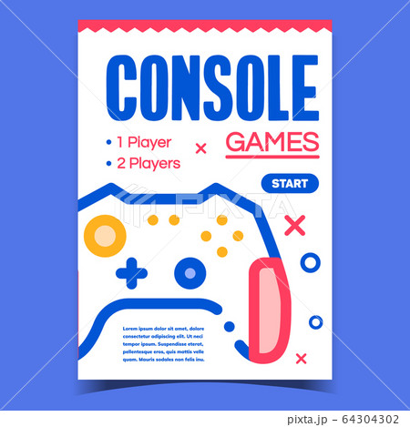 Games Console Creative Advertising Poster Vector Games Console Creative Advertising Poster Vector 64304302