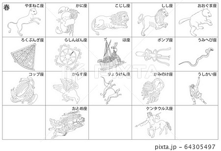 春の星座線なし白枠名称 64305497