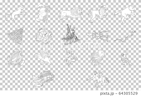 Spring constellation with shadow no line white 64305529